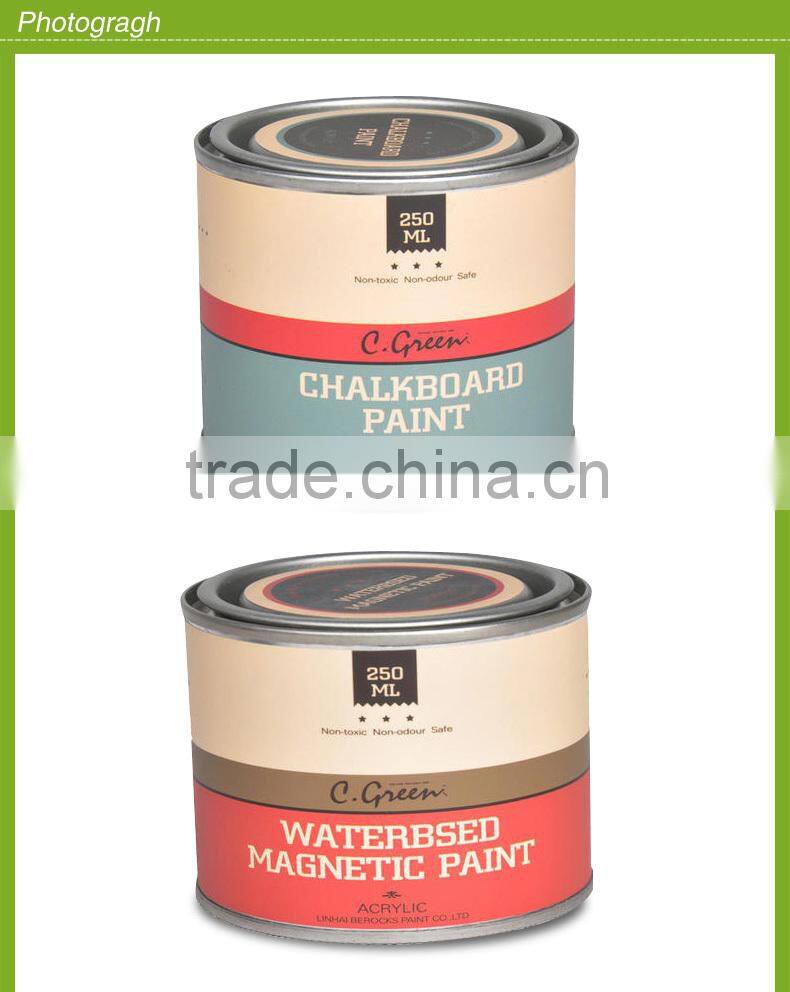 Odorless water based magnetic chalkboard paint for class
