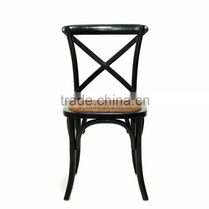 Home high X back throne wooden arm wishbone model chair