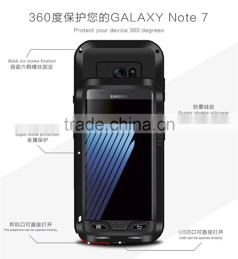 ORIGINAL Love Mei Powerful Case FOR GALAXY NOTE 7 Shockproof Waterproof Rugged Metal SHOCKPROOF case FULL LINE TAKTIK
