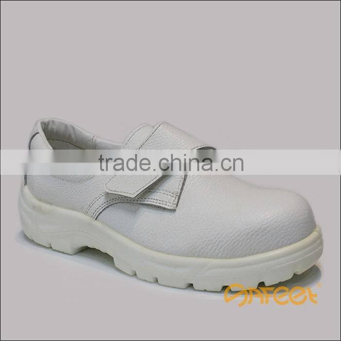 China brand leather PU injection chemical lab steel toe safety shoes for women and sanitary boots SA-6118