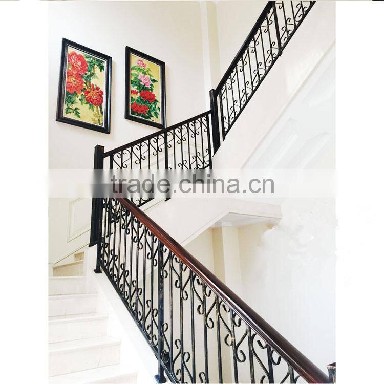 Top-selling wrought iron outdoor handrails for steps and black stair railing outdoor on alibaba online shopping