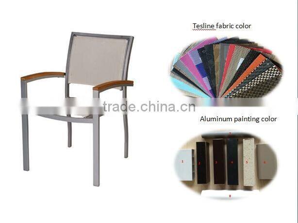 Yoshen outdoor metal aluminum textline tesline sling sun lounger chaise lougner