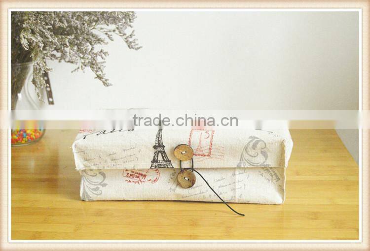 ZAKKA jute linen napkin tissue foldable box