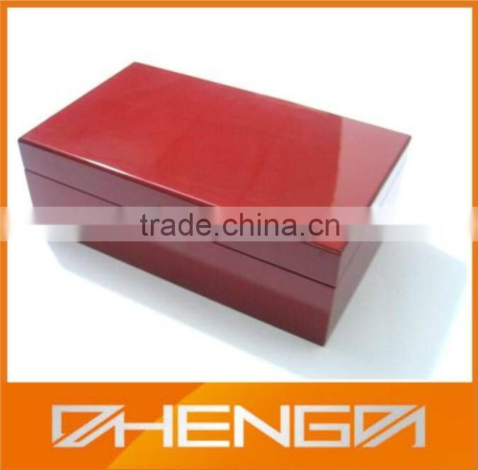 Best Sell factory custom made deluxe stand leather double wine box (ZDS-F358)