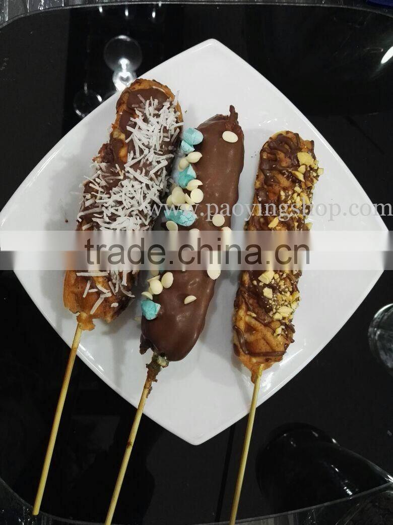 Commercial Use Non-stick 110v 220v Electric 5pcs French Hot Dog on A Stick Lolly Waffle Maker
