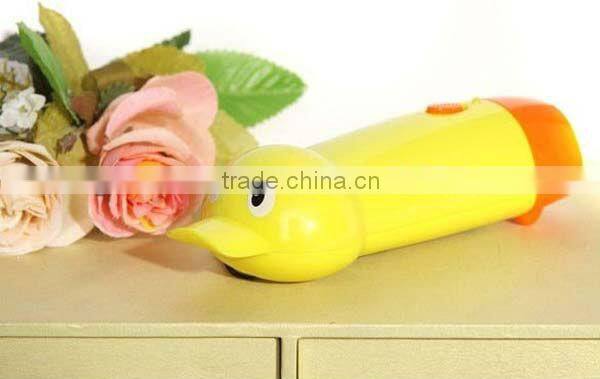 Mini flashlight Duck Cartoon 4LED lamp rechargeable flashlight