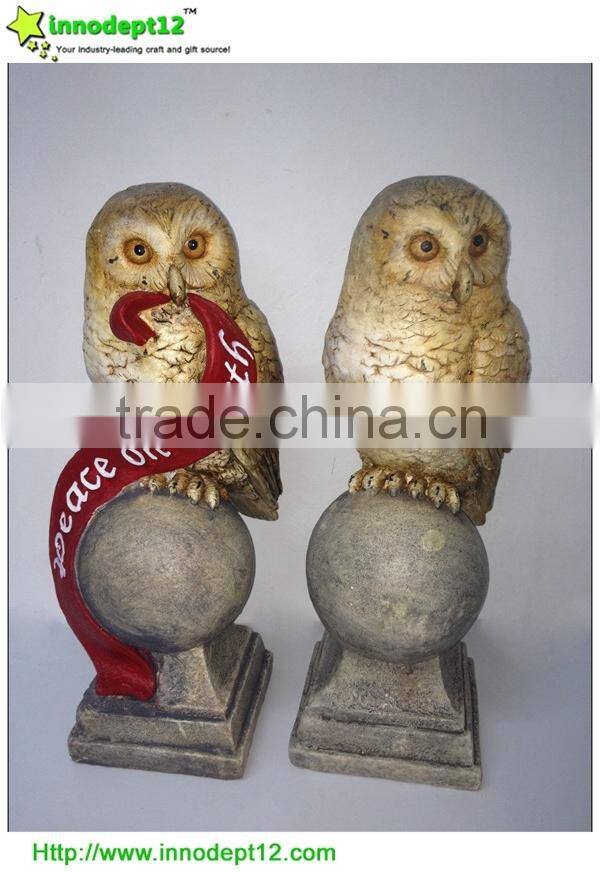 Decoration garden animal owl statues