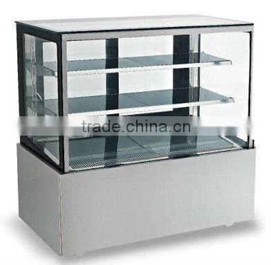 Double layers right-angle cake cabinet