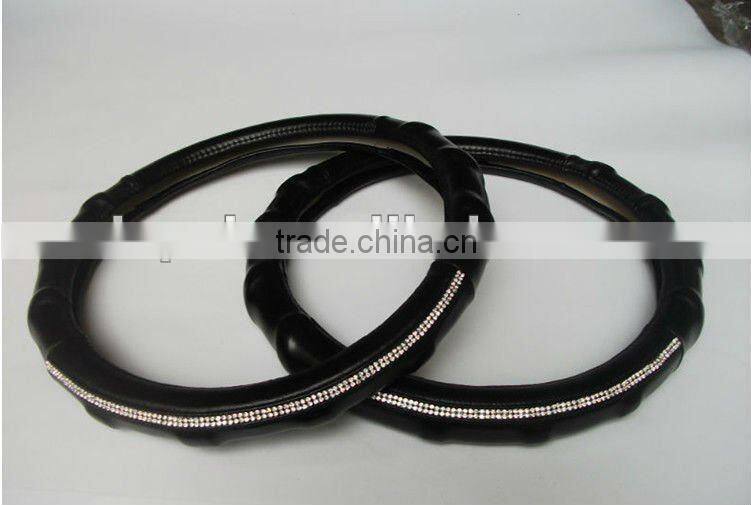 top class exported lamb skin cool steering wheel cover concave-convex