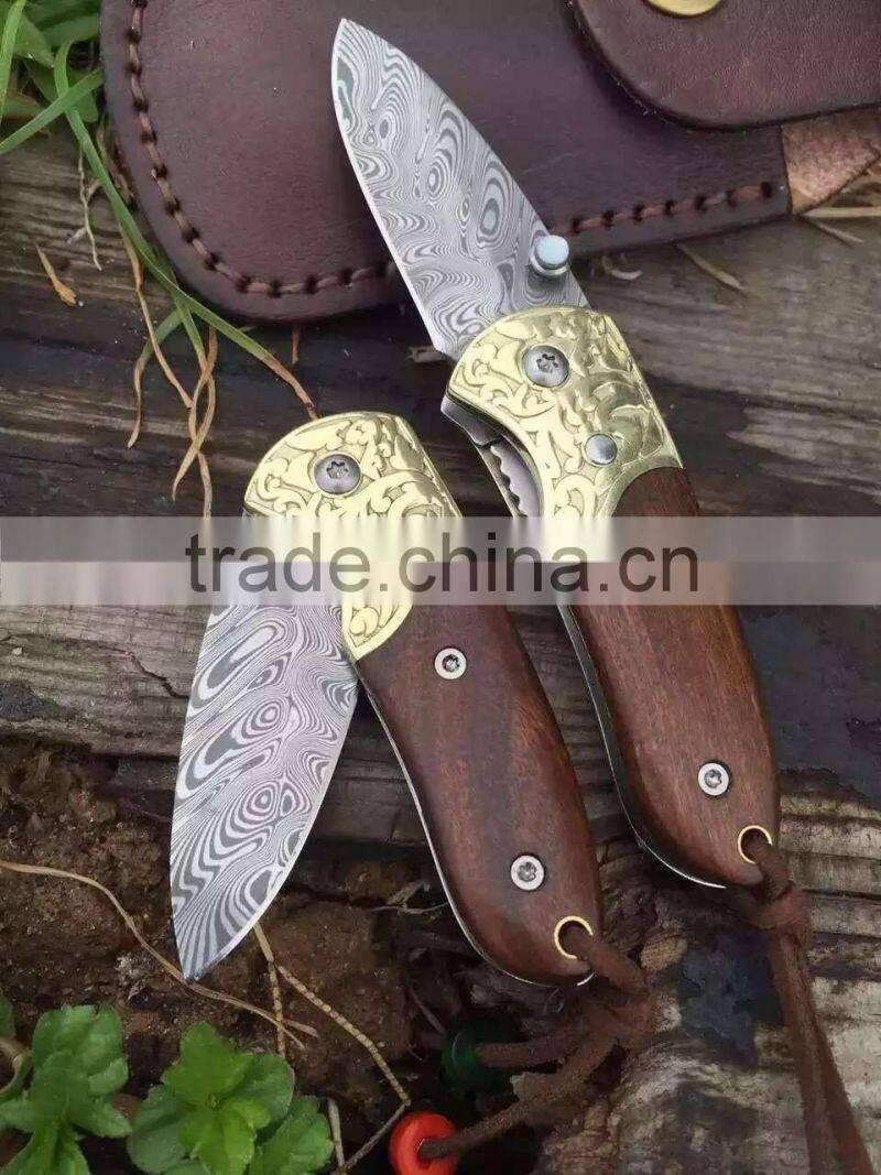 fixed blade outdoor hunting knife with bone handle, military pocket knife
