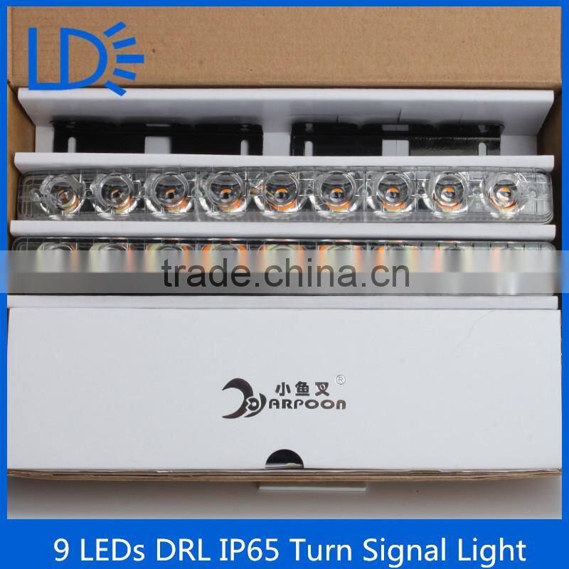 Universal 18W Car 9LED DRL Daytime Running Light Driving Safety Turn Head Lamp