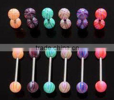 Charming colorful acrylic tongue jewelry Zelin body jewelry