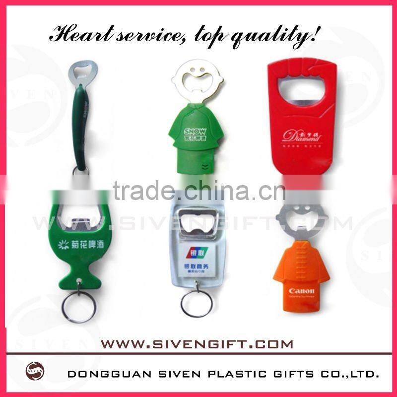 Beer bar soft PVC bottle opener for 2012 promotion gifts