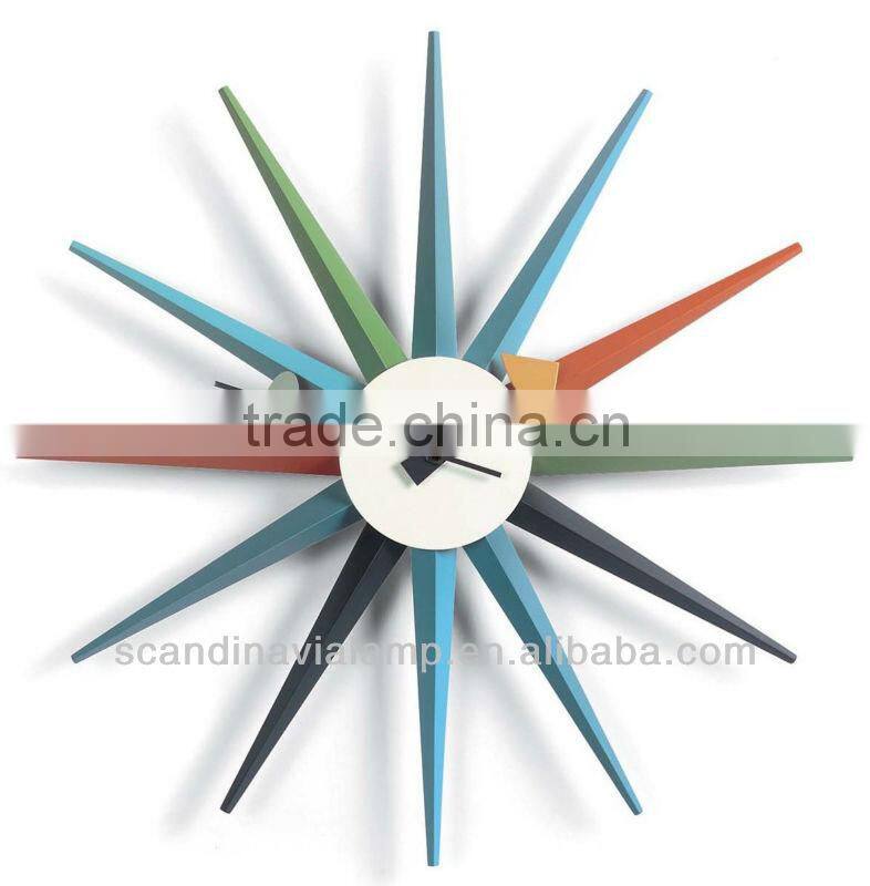 Premium Quality Nelson Sunburst Clock Blue