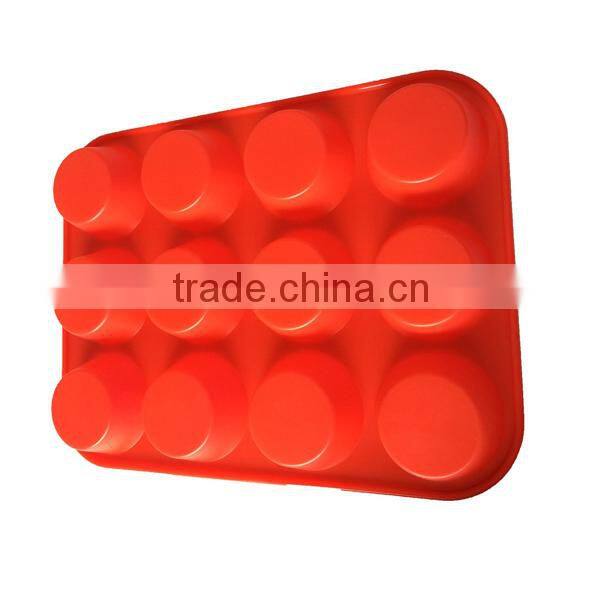 12 cavities silicone cup cake mold