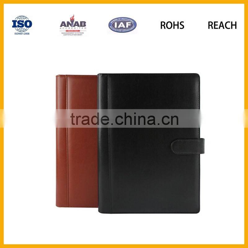 Black Executive PadFolio Case with Notepad Holder and Pockets for iPad