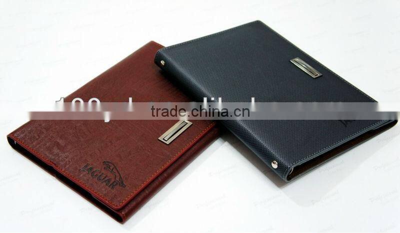 high quality B5 loose-leaf leather business organizer notebook for gift