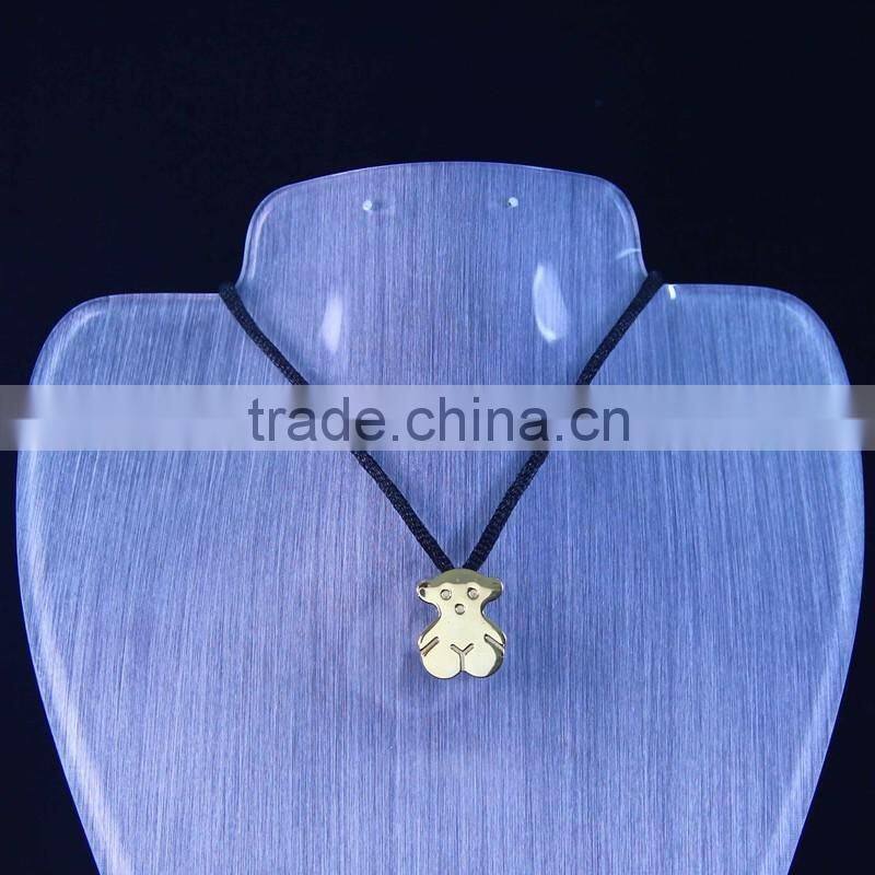 bear charm pendants for friends stainless steel jewelry