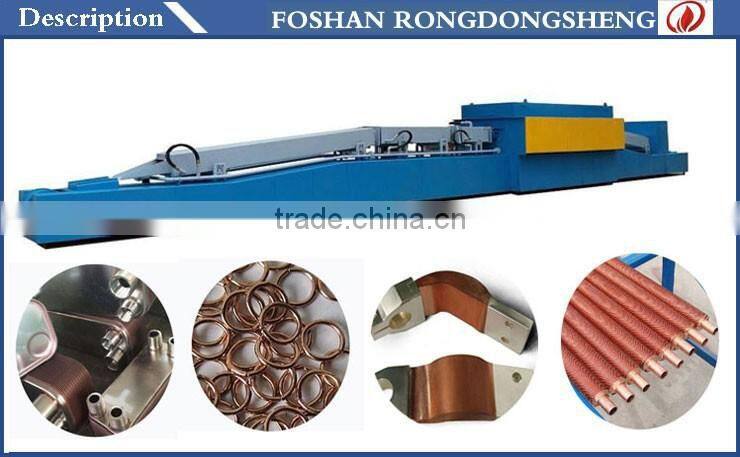continuous mesh belt gas controlled atmosphere heat treatment process brazing furnace