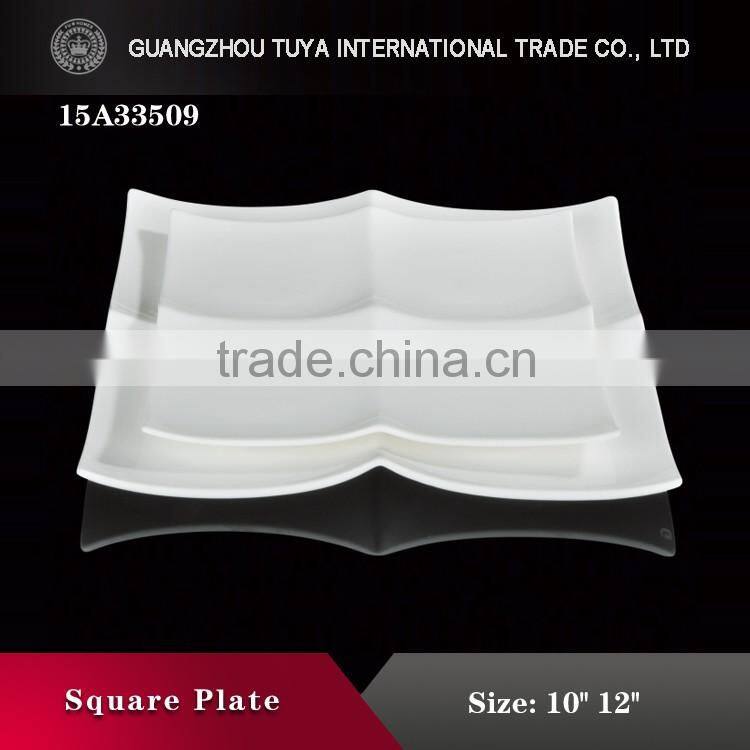 2016 hot sales of hotel and restaurant white ceramic plate