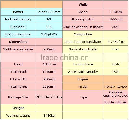 Hydraulic Ride-on vibratory roller small-size vibratory Road Roller Light Compaction Equipment