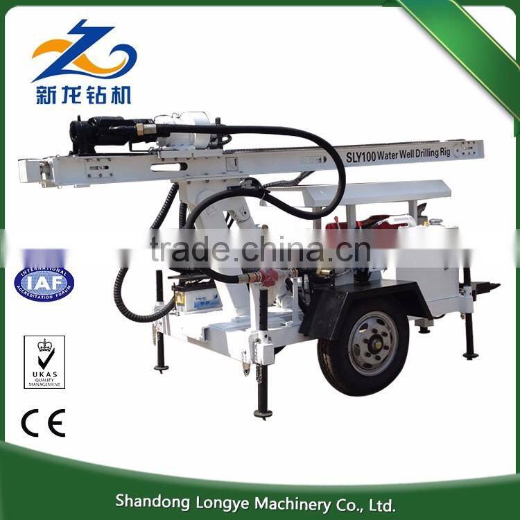 High quality 120m Depth SLY100 portable water well drilling rig, water well rig drilling machine portable
