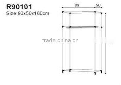 Wide Milky white Non-woven fabric Wardrobe R90101