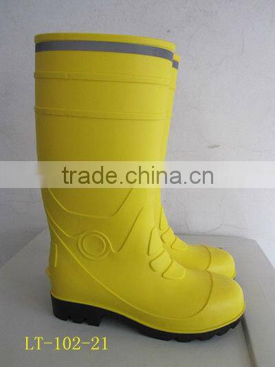 steel toe mining working boot yellow