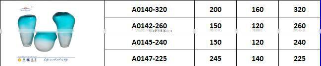 Wholesale modern art unique shape colorful home decor blown glass mosaic vase factory