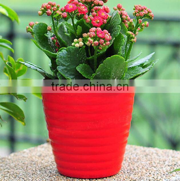 Light weight colorful plastic flower pots for livingroom