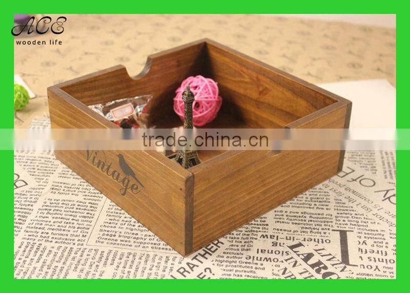 Vintage wooden box Small wood storage box