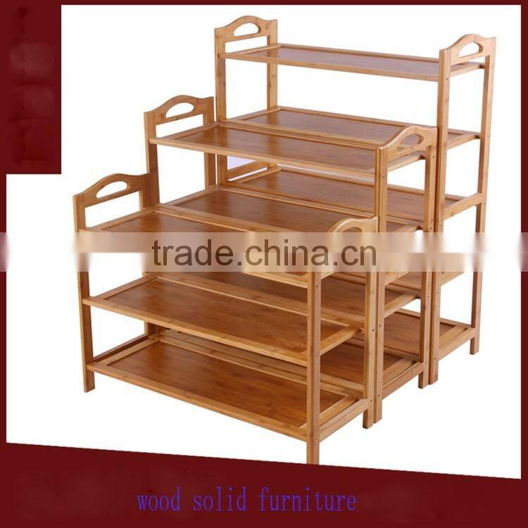 Expandable wooden shoe racks 3 tire space saving storage racks cabinet