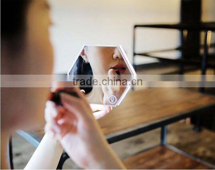 Latest Arrival Digital Alarm Clock With Make-up Mirror LED Night Light Digital Thermometer Multifunctional Wall Desk Clock