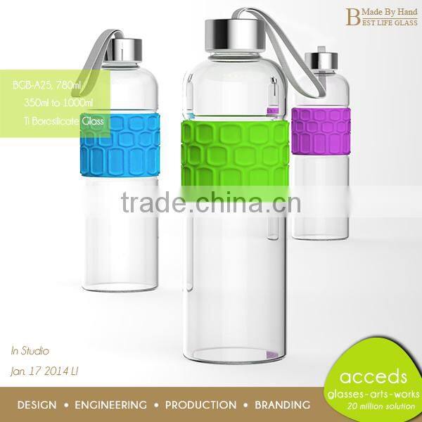 Fashion Customed Fancy Glass Bottle For Cola And Soda