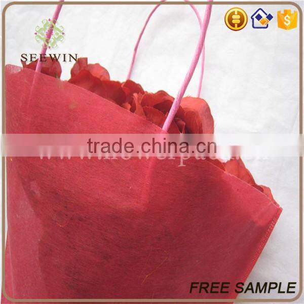 non woven drawstring packaging sleeves for cut flowers