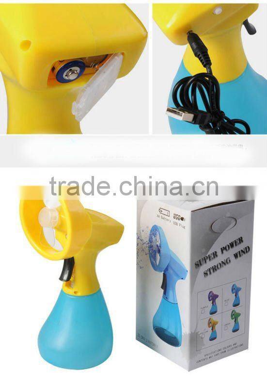Supply fashion cute USB water spray fan mini handheld fan stock small order
