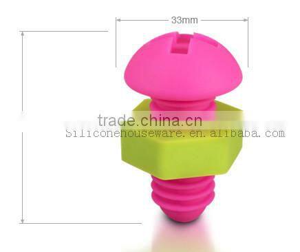factory supply FDA /LFGB approved novelty banana wine bottle silicone plugs
