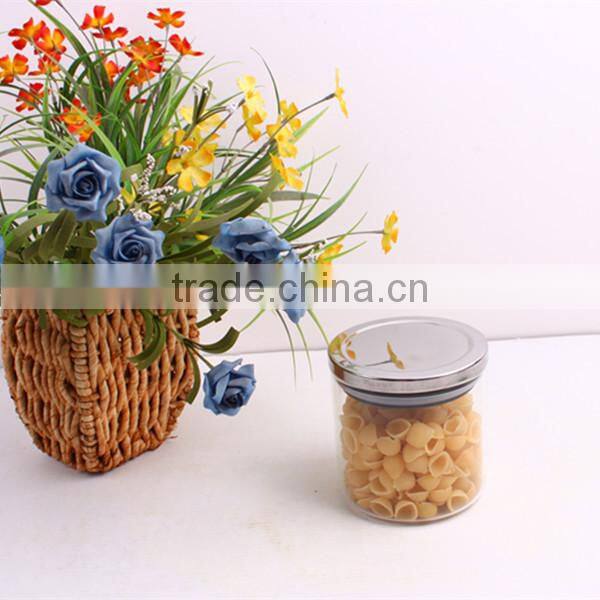 transparent borosilicate glass storage jar