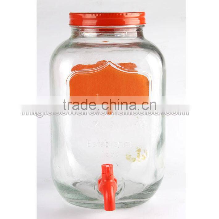 5L colorful blackboard skull glass dispenser