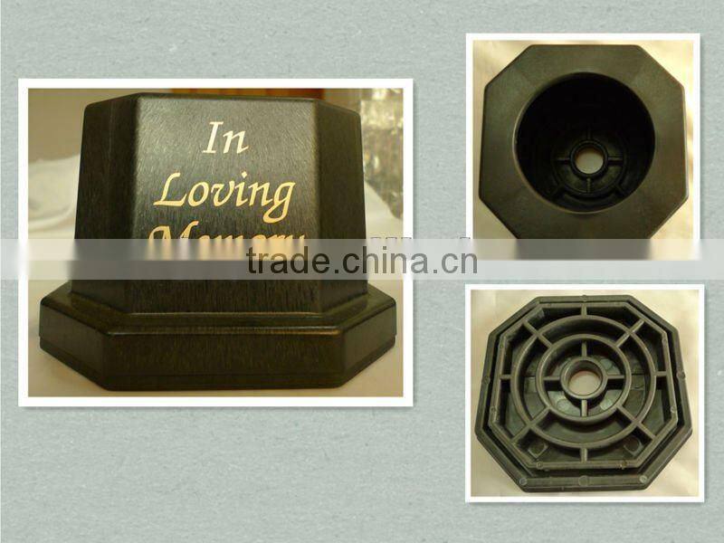 Cream Marble Effect Grave Vase