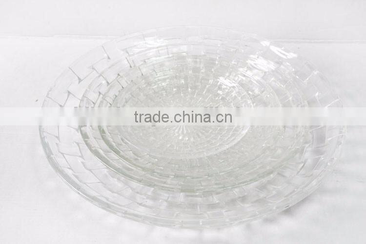 disposable glass charger plate for serving