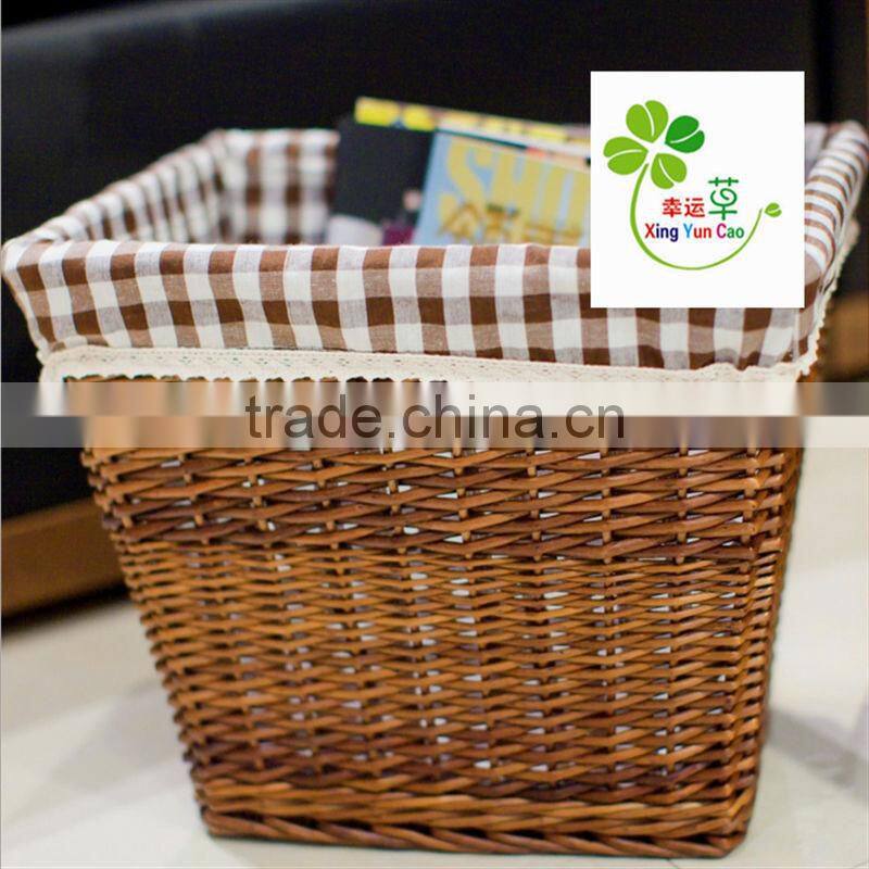 wicker laundry basket with hamper