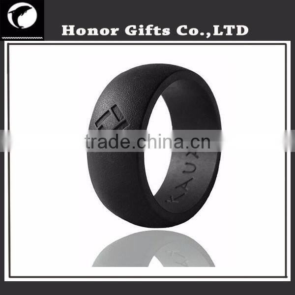 Promotional High Quality Custom Embossed Silicone Rubber Wedding Rings