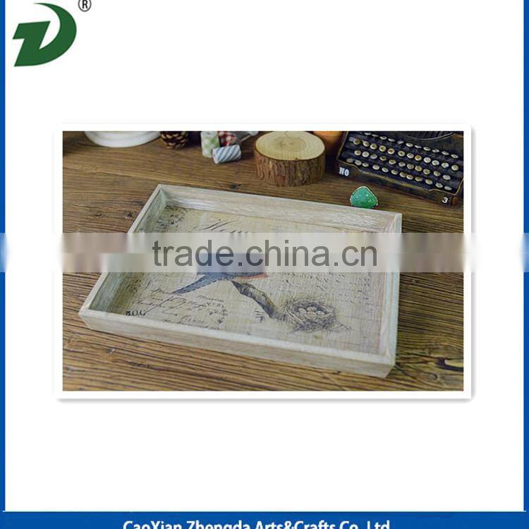 Good quality Pine wood tray with printing