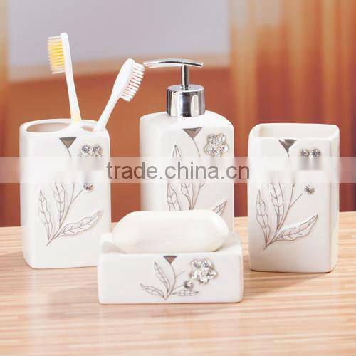 square ceramic bathroom set