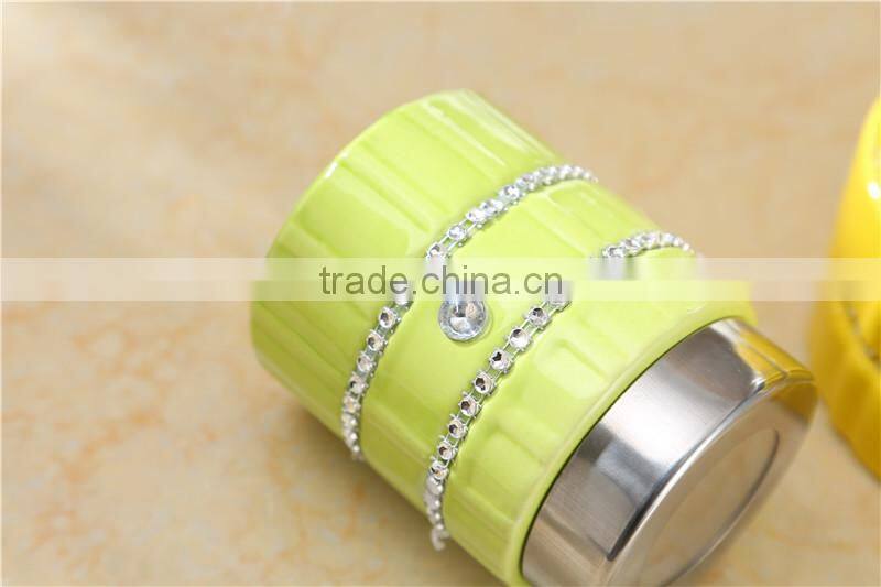 colorful kitchen ceramic canister set