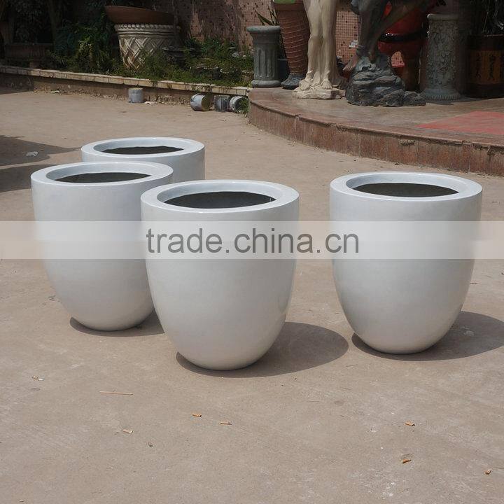 Fiber glass garden flowerpot