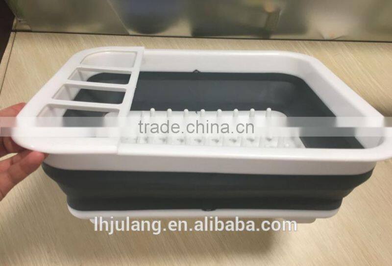 Plastic collapisble dish rack / plastic foldable dish rack of Kitchen