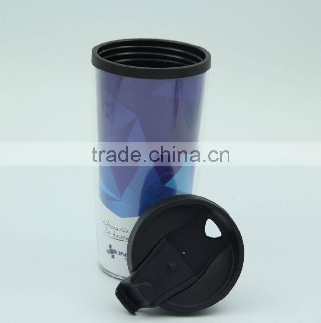 aibaba com 350ml Starbuckers Double Wall hard Plastic tumbler Cup