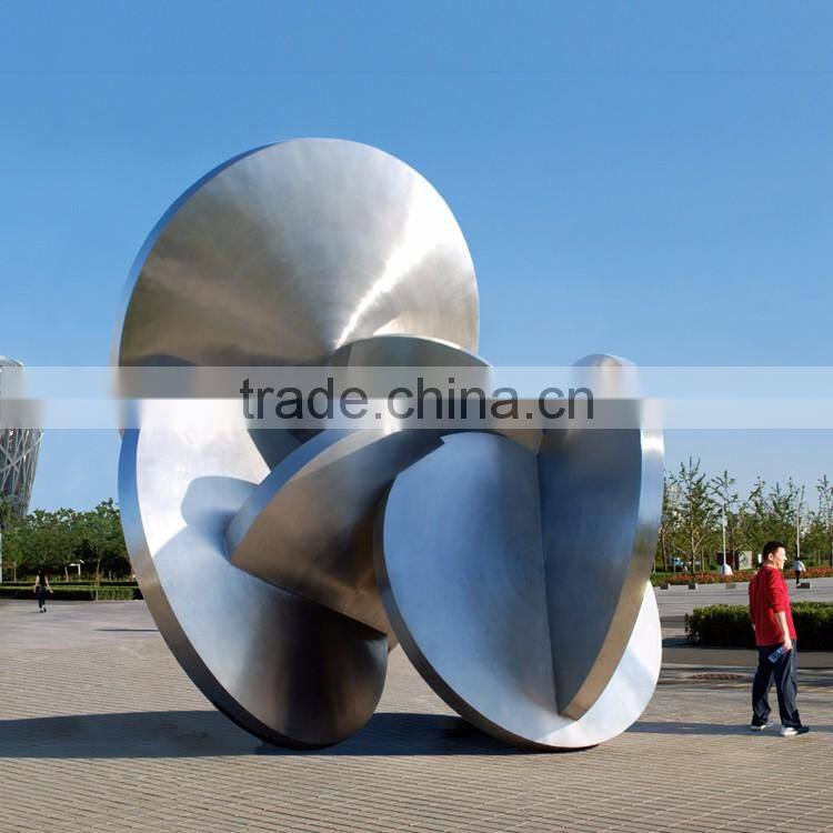 modern city polished metal craft stainless steel outdoor sculpture for garden